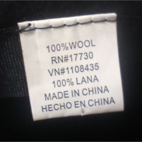 Hand Painted Black Wool Floppy Brim Fedora Hat with Bling - Picture 7 of 7